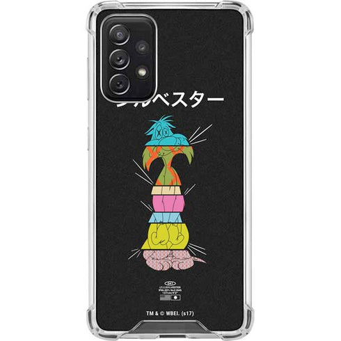 Looney Tunes Sylvester the Cat Sliced Juxtapose Galaxy A72 5G Clear Case